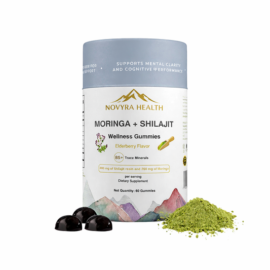 Pure Himalayan Shilajit & Moringa Gummies – Elderberry Flavor - 60 Gummies - Dietary supplements