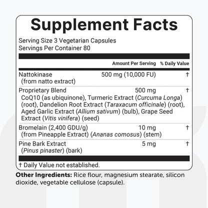 Novyra Nattokinase | Fibrin Defense + Full-Body Circulation Complex